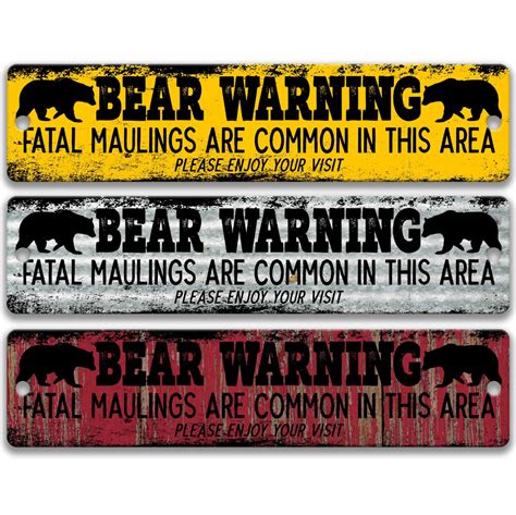 Funny Bear Warning Sign Bear Hunting Sign Black Bear - Etsy in 2022 ...