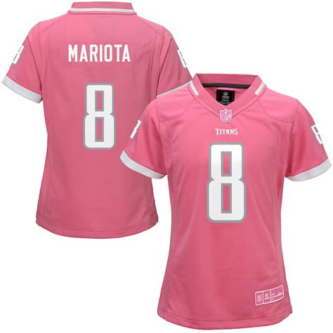 Girls Youth Tennessee Titans Marcus Mariota Pink Bubble Gum Jersey