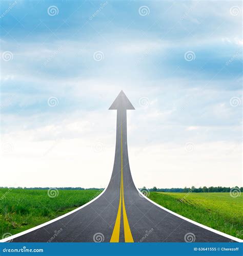 Roadway Going Up As An Arrow Stock Illustration Illustration Of