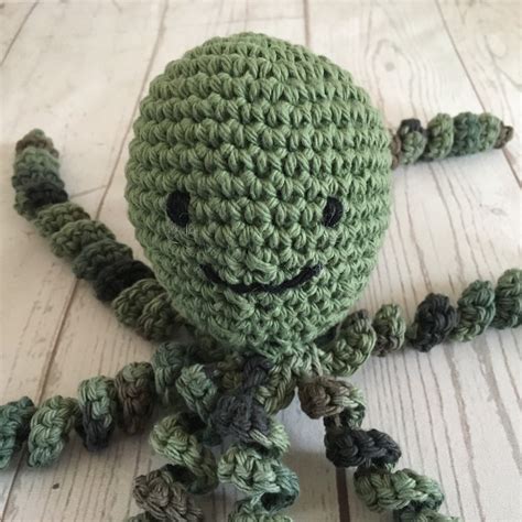 Camo Octopus For Preemies Crochet Joey Military Baby Green Etsy