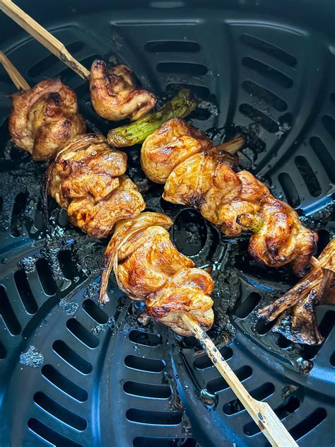 Brochettes De Poulet Dans Lair Fryer Recettes De Friteuse Air