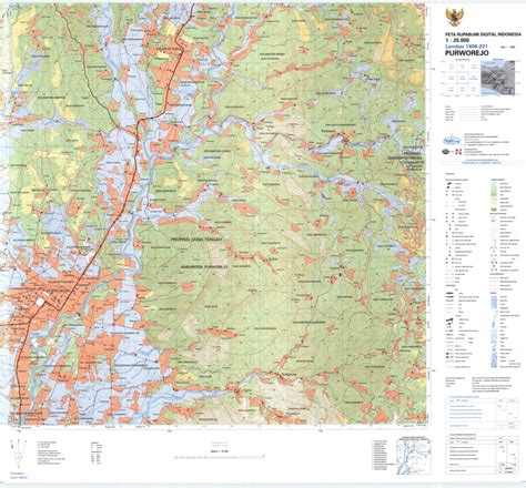 Purworejo (1408-231) map by Badan Informasi Geospasial - Avenza Maps ...