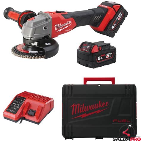 Smerigliatrice Angolare Milwaukee M Fuel Fsag Mm In Kit Con