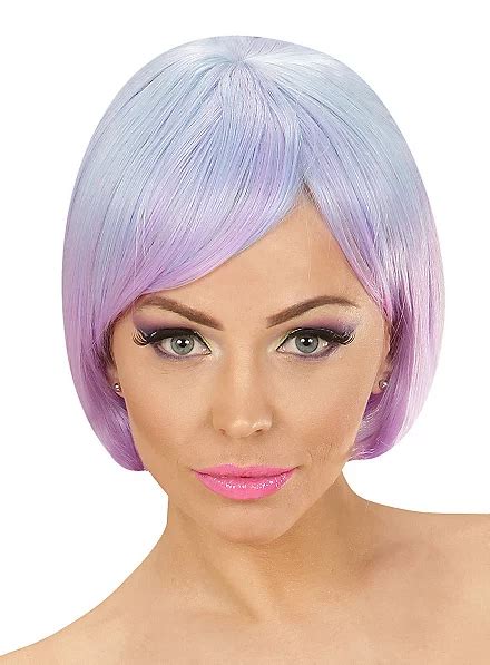 Two Tone Ladies Wig Blue Purple