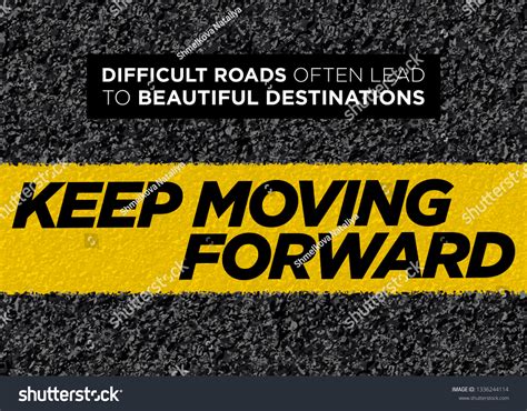 Vector Motivational Poster Keep Moving Forward Stock Vector Royalty