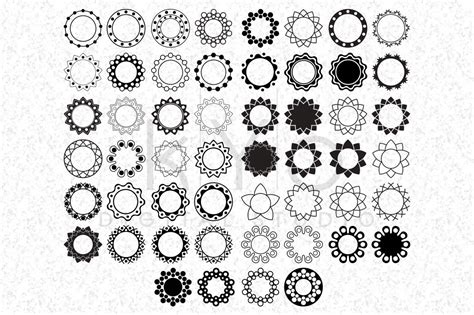 Circle Monogram Frames Set Of 52 Frames Svg Files For Cricut By Kyo