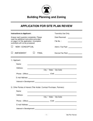 Fillable Online Building Planning And Zoning Application For Site