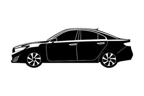 Premium Vector Sedan Car Silhouette Vector