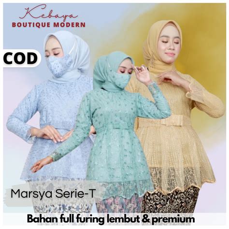 Jual Kebaya Modern Set Kebaya Tulle Marsya Kebaya Wisuda Terbaru