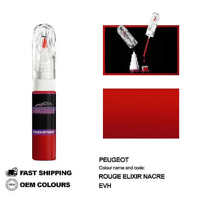 POUR LES MODÈLES PEUGEOT ROUGE ELIXIR EVH RETOUCHE PEINTURE STYLO