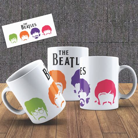 Caneca Xícara Porcelana The Beatles Rock Shopee Brasil