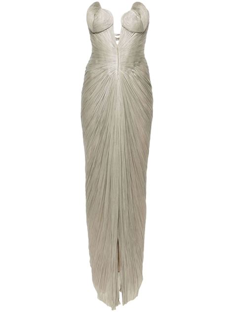 Maria Lucia Hohan Reina Pliss Silk Gown Farfetch