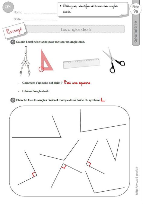 Ce Exercices Les Angles Droits En Ce Cycle Artofit