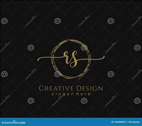 Monograma De Beleza E Design De Logotipo Elegante Da Rs Ilustra O Do