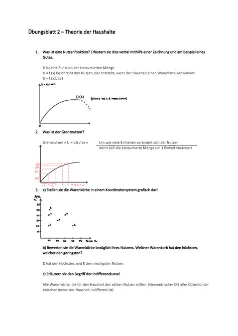 Übungsblatt 2 Mikro Mitgeschriebene Lösungen aus der Übung zum