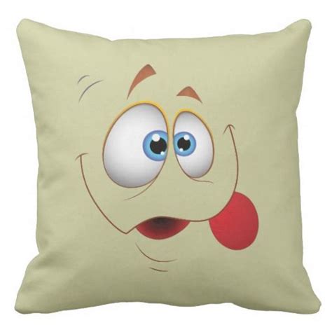 Goofy Smiling Face Throw Pillows Pillows Decorative Throw Pillows