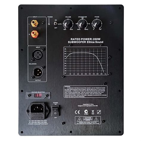 110V 220V 200W Heavy Digital Subwoofer Pure Bass Active Board Power