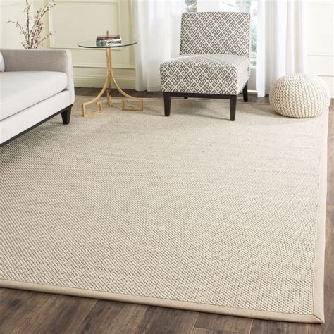 Safavieh Casual Natural Fiber Handmade Marble Linen Sisal Rug 9 X