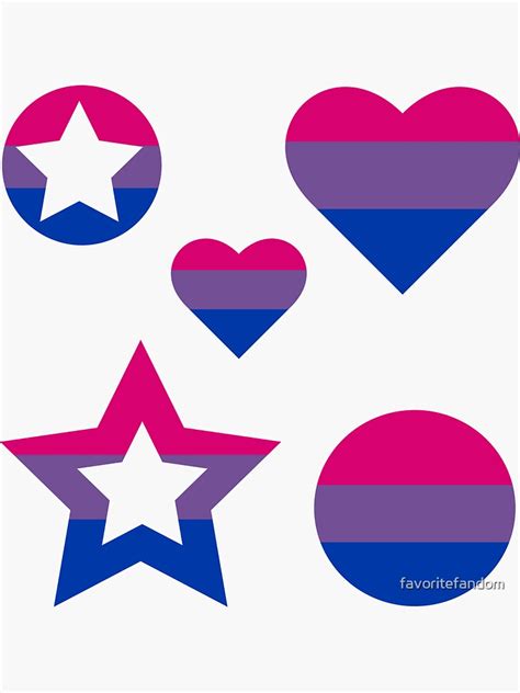 Bisexual Pride Stickers Sticker For Sale By Favoritefandom Redbubble