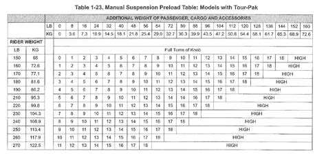 Stock Rear Suspension Setting Road Glide