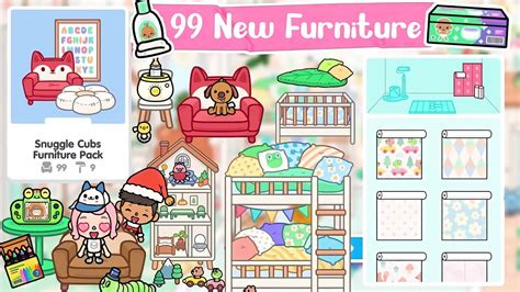 Toca Life World 99 New Snuggle Cubs Furniture Pack😱👶🏻 Toca Boca Youtube