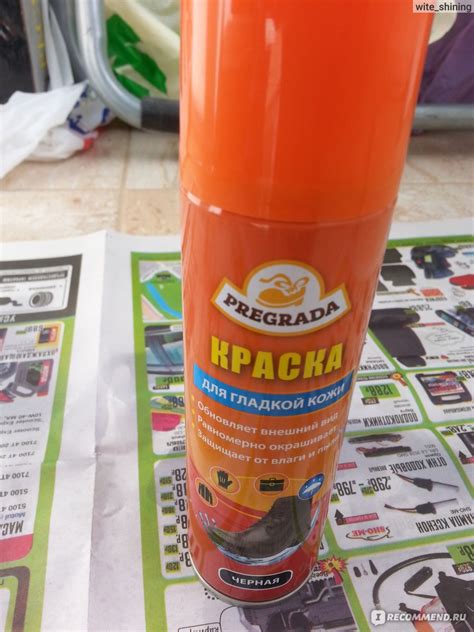 Краска для кожи PREGRADA аэрозоль с водоотталкивающим эффектом черная ...