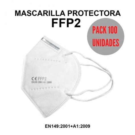 Mascarillas FFP2 Con Homologacion CE Pack 100 Uds