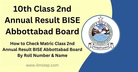 10th Class 2nd Annual Result 2024 Bise Abbottabad Board