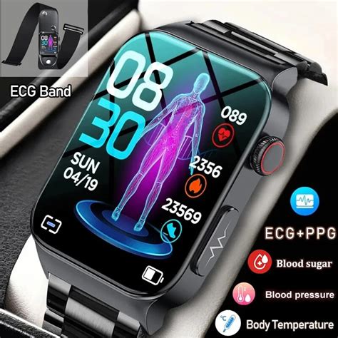 Montre Connect E Ecg Ppg Pour Hommes Surveillance De L Oxyg Ne Sanguin