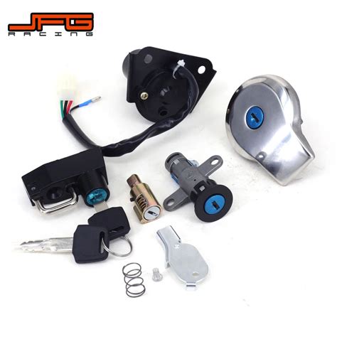 Motorcycle Lockset Ignition Key Switch Fuel Gas Cap Seat Lock Keys For