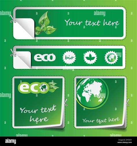 Collection Of Eco Labels And Stickers Stock Vector Image Art Alamy