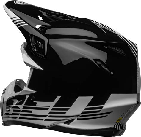 Bell Helmet Moto 9 MIPS Louver Black White