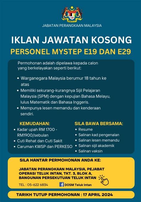 Jawatan Kosong Jabatan Perangkaan Malaysia Minima PMR PT3 Layak Mohon