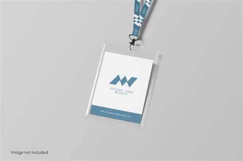 Premium Psd Neck Identity Card Holder Mockup