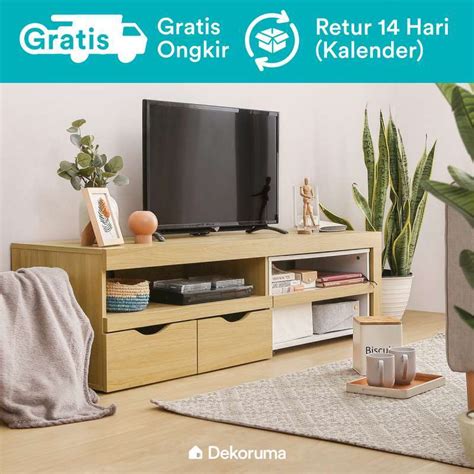 Promo Dekoruma Nana Meja Tv Minimalis Modern Buffet Rak Tv Cabinet