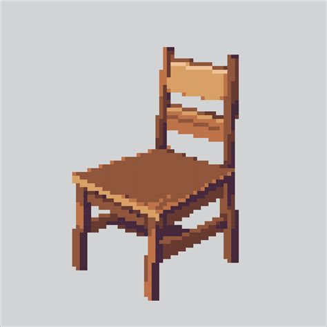 Pixel Art Illustration Chair Pixelated Chair Bedroom Chair Pixelated