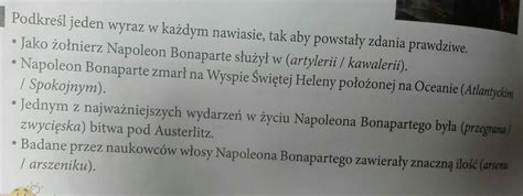 Podkre L Jeden Wyraz W Kt Rym Nawiasie Tak Aby Powsta Y Zdania