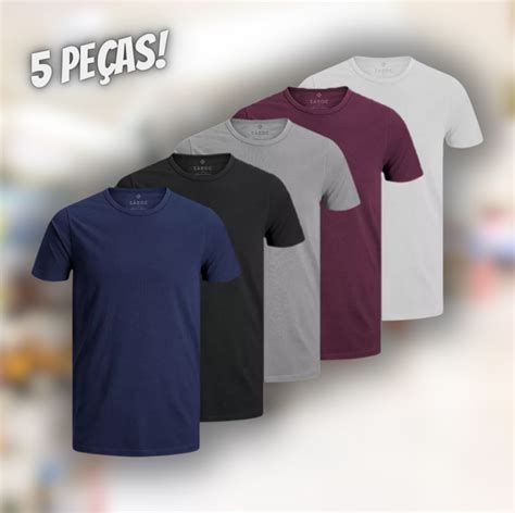 Kit Camisetas Masculinas Slim Fit B Sicas Algod O Premium Aki Promo Es