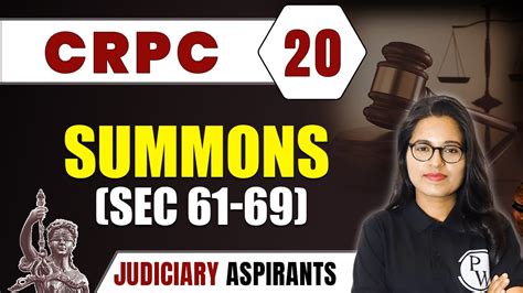 Crpc 20 Summons Sec 61 69 Major Law Clat Llb And Judiciary