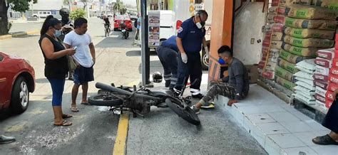 Motociclista Resulta Lesionado Tras Sufrir Accidente En Calles De Veracruz