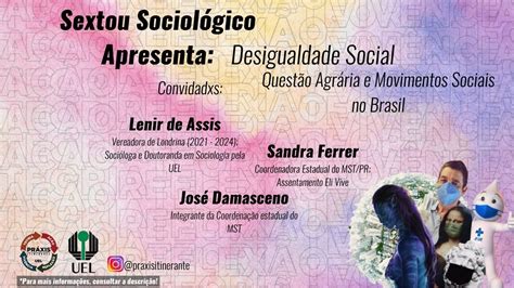 Sextou Sociol Gico Desigualdade Social Quest O Agr Ria E Movimentos