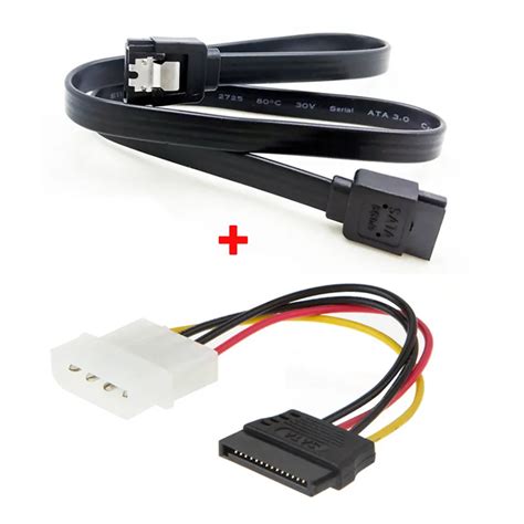 SATA 3 0 Cable 6GB S SATA III Cable Sata Power Cable Flat Data Cord