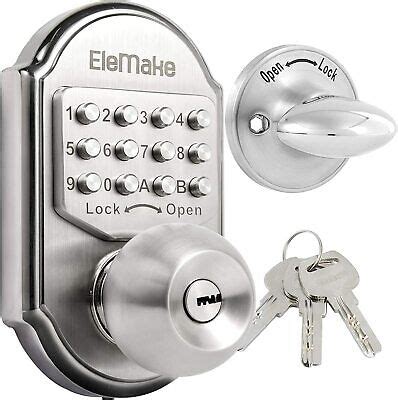 Mechanical Keyless Entry Door Lock Digital Code Keypad Knob Combination