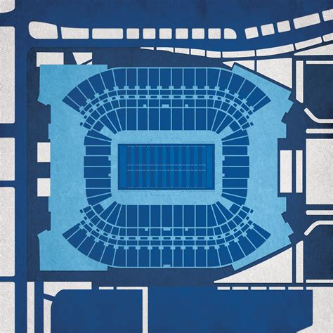 Nissan Stadium Map Art by City Prints - The Map Shop