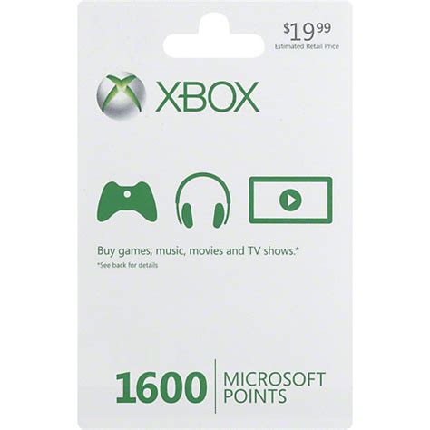 Xbox T Card Microsoft Points 1600 T Cards Chief Markets