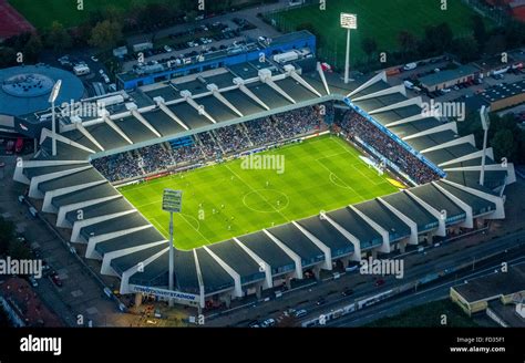 Aerial view, rewirpowerSTADION Bochum VfL Bochum against 1.FC Nürnberg ...