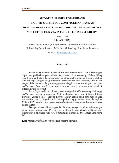 Mengetahui Sifat Seseorang Dari Tinggi Middle Zone Tulisan Tangan