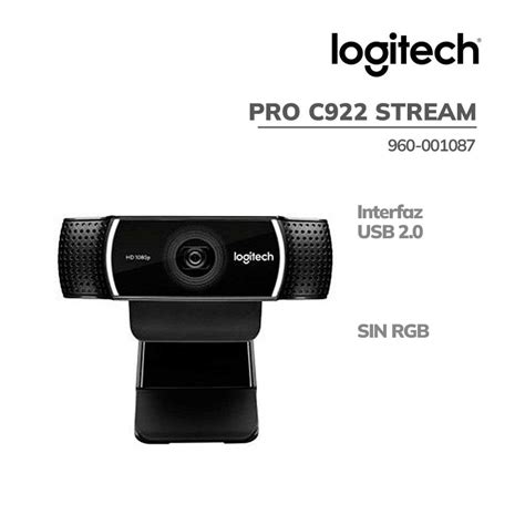 Camara Web Logitech Pro C922 Stream 960 001087 Fhd 1080p Pc Speed