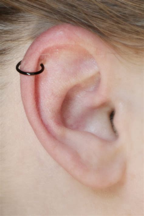 THICK Fake Earring Helix Cartilage Ear Cuff Black 18 Gauge Etsy