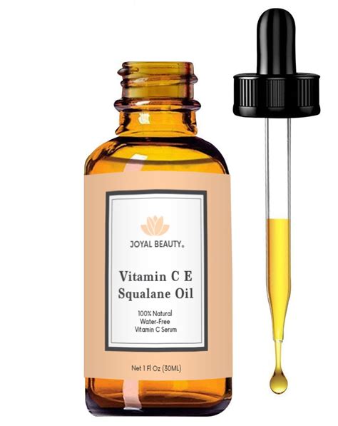 Vitamin C E Squalane Oil For Face And Skin100 Natural Water Free